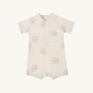 NWT - Quincy Mae cream suns rashguard swim 2-3Y​